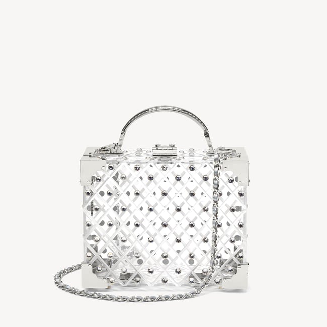 Crystal Trunk Transparent Acrylic with Silver Crystals