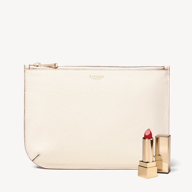 Large Ella Pouch Ivory Pebble