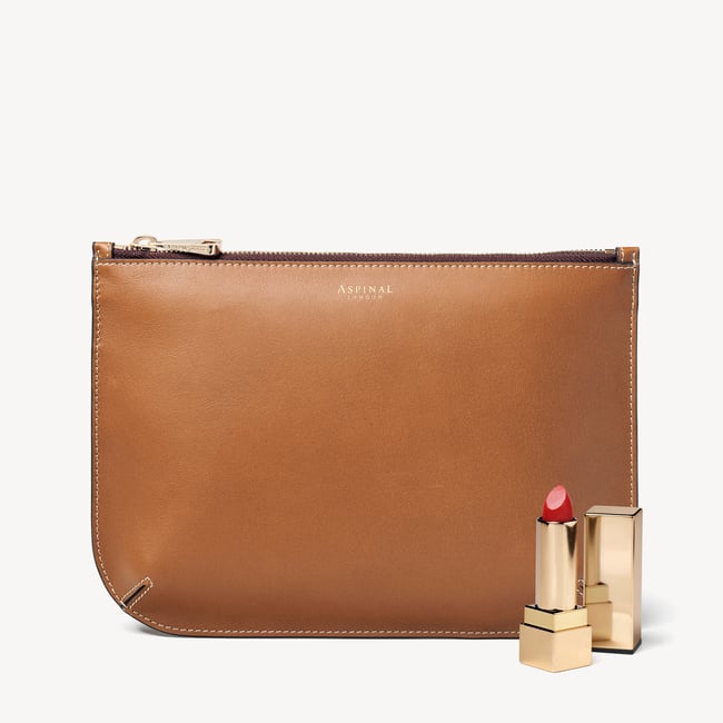 Large Ella Pouch Smooth Tan