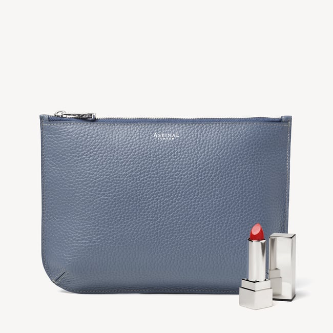 Large Ella Pouch Heritage Blue Pebble