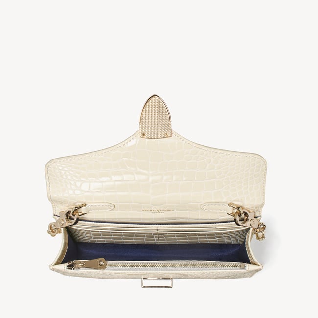 Mayfair®Clutch Ivory Patent Croc
