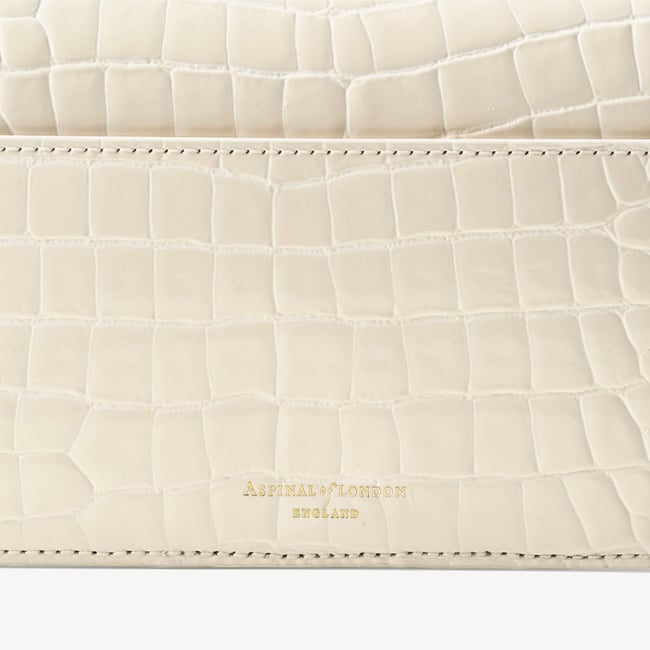 Mayfair®Clutch Ivory Patent Croc