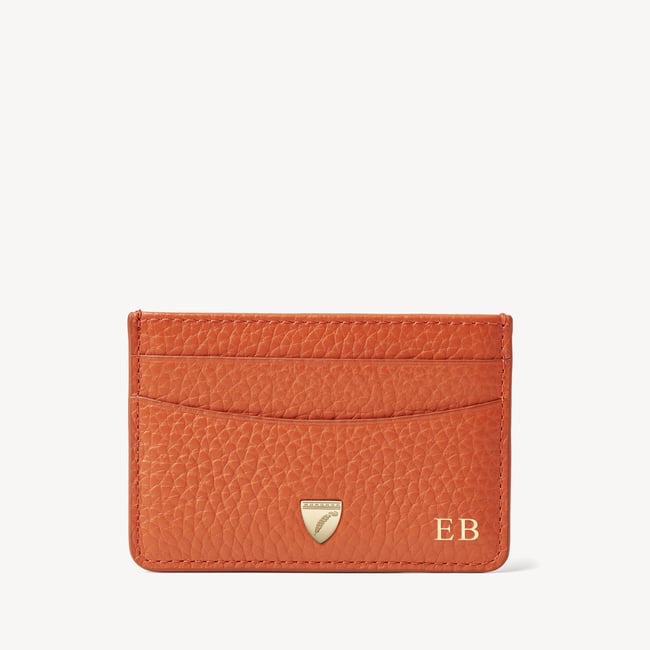 Slim Credit Card Holder Marmalade Pebble