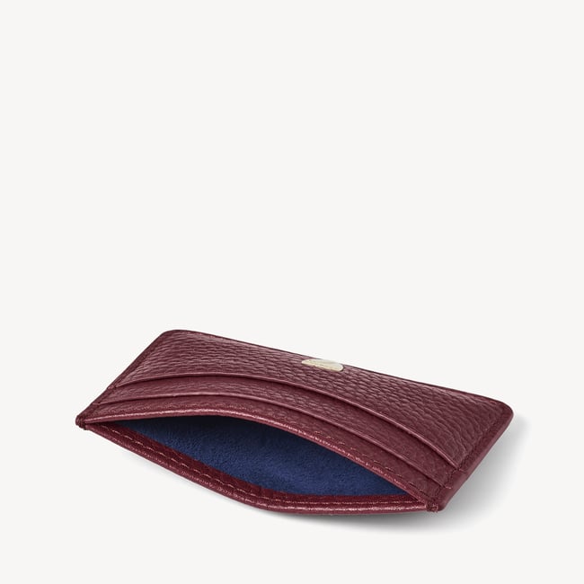 Slim Credit Card Holder Garnet Pebble