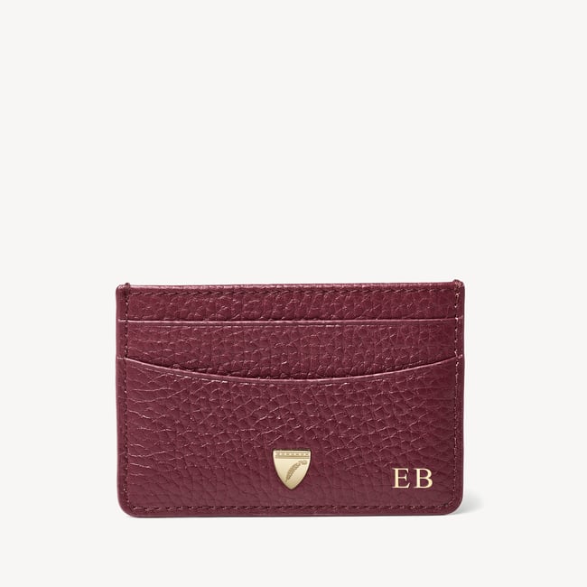 Slim Credit Card Holder Garnet Pebble
