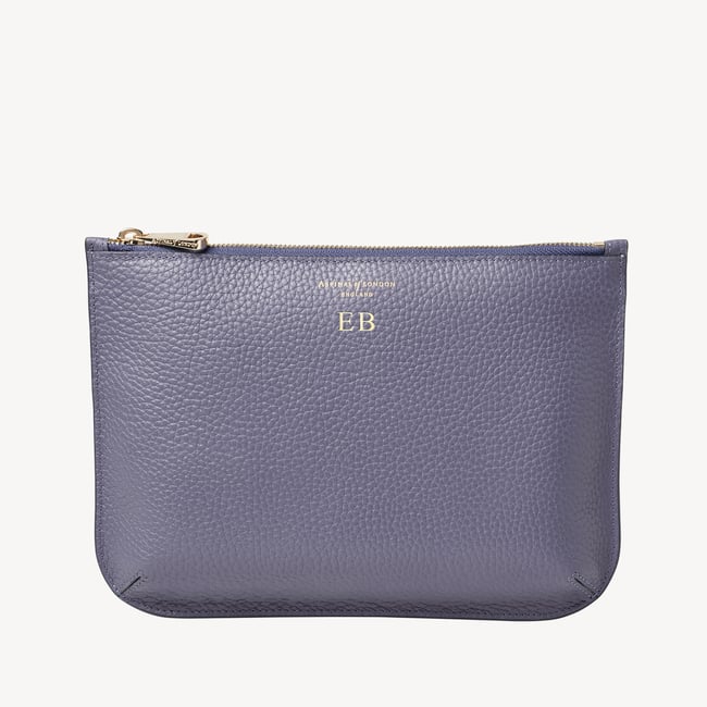Large Ella Pouch Dusky Blue Pebble
