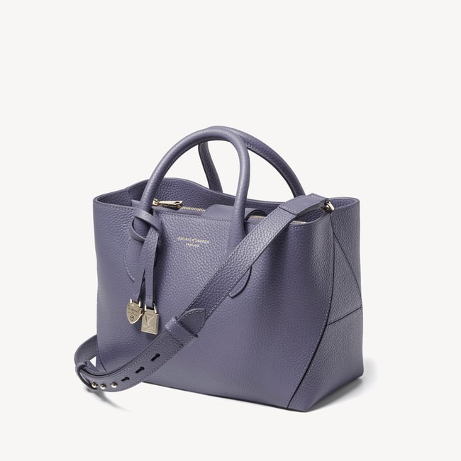 Midi London Tote Dusky Blue Pebble