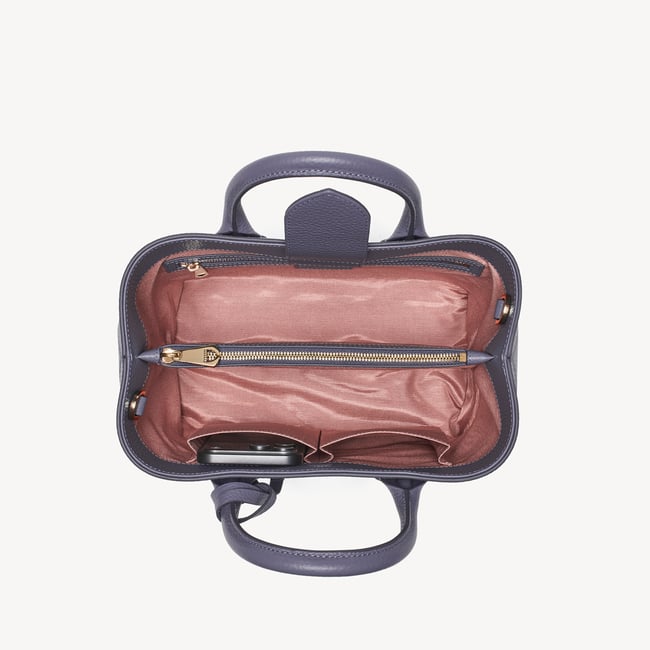 Midi London Tote Dusky Blue Pebble
