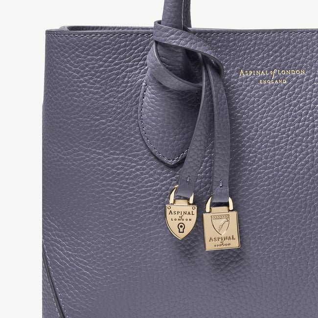 Midi London Tote Dusky Blue Pebble