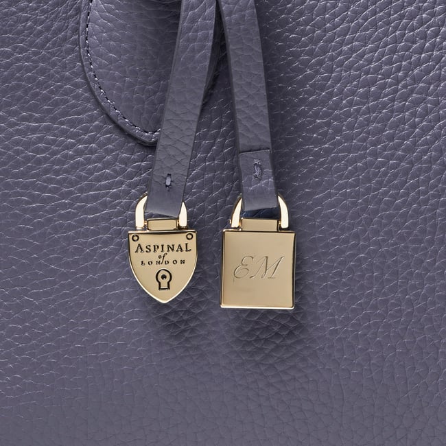 Midi London Tote Dusky Blue Pebble