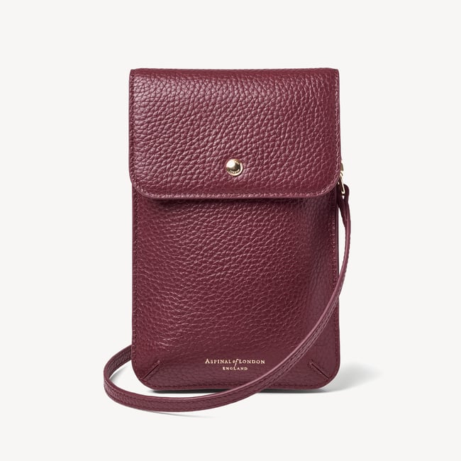 Duo Phone Crossbody Pouch Garnet Pebble