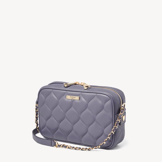 Alice Dusky Blue Quilted Nappa