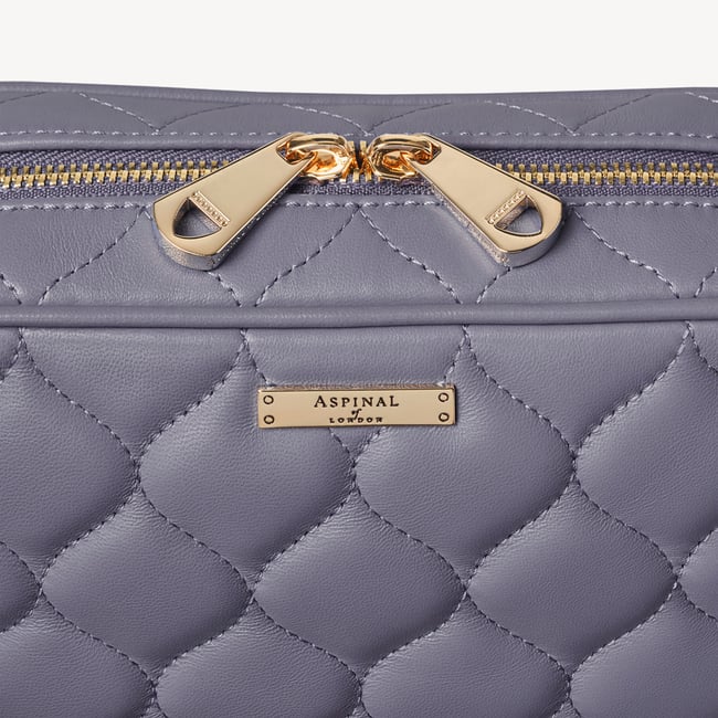 Alice Dusky Blue Quilted Nappa