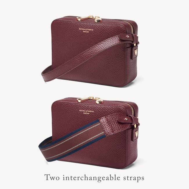 Camera Crossbody with Changeable Straps Garnet Pebble