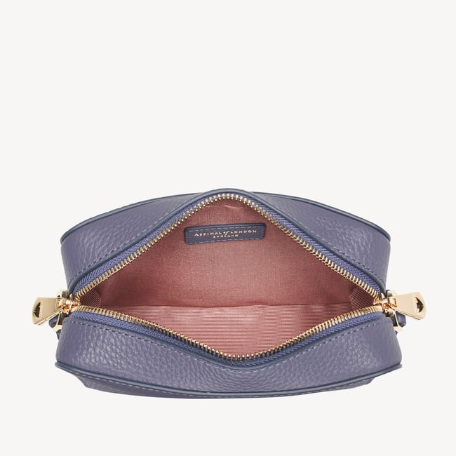 Camera Crossbody with Changeable Straps Dusky Blue Pebble