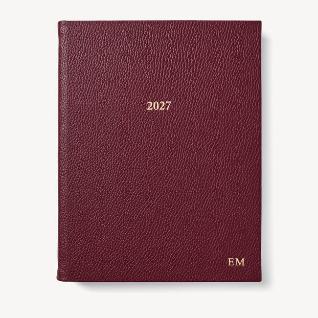2027 A4 Day to Page Diary Garnet Pebble