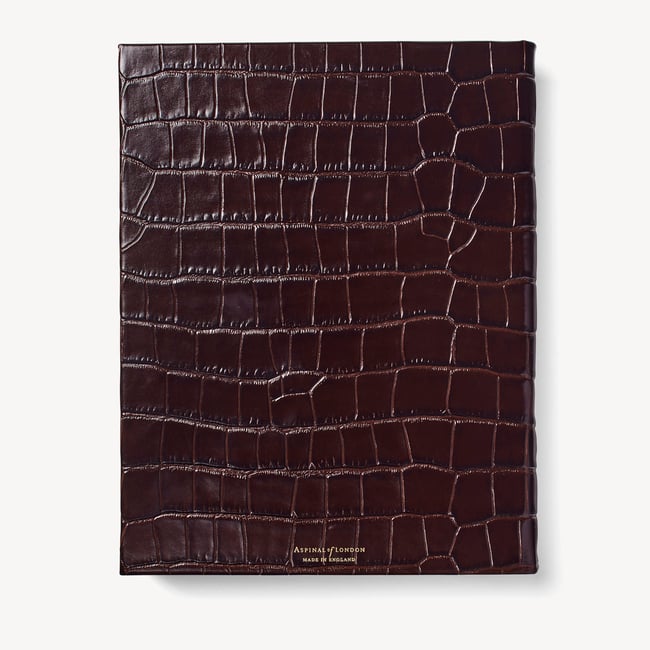 2027 A4 Day to Page Diary Deep Shine Amazon Brown Croc