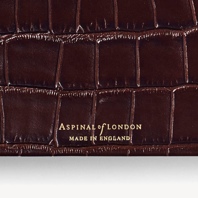 2027 A4 Day to Page Diary Deep Shine Amazon Brown Croc