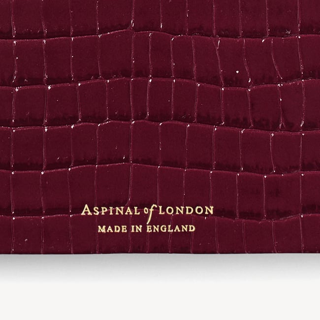 2027 A4 Week to View Diary Deep Shine Garnet Small Croc