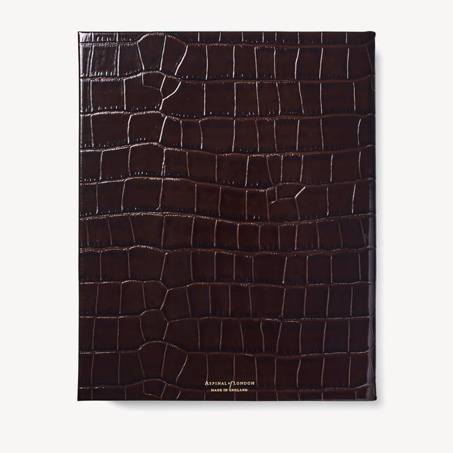 2027 A4 Week to View Diary Deep Shine Amazon Brown Croc