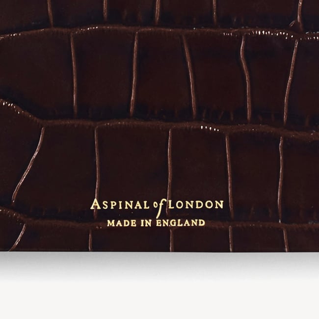 2027 A4 Week to View Diary Deep Shine Amazon Brown Croc