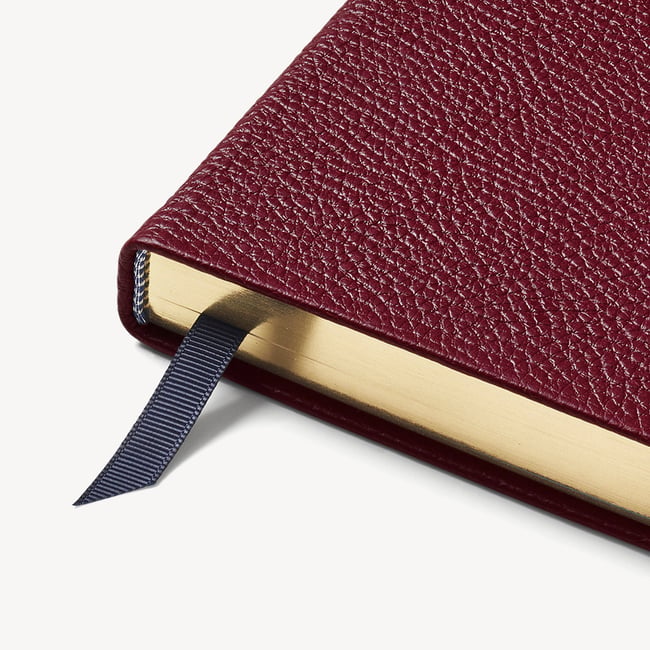 2027 A5 Day to Page Diary Garnet Pebble