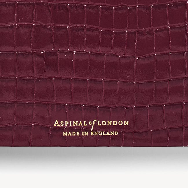 2027 A5 Day to Page Diary Deep Shine Garnet Small Croc