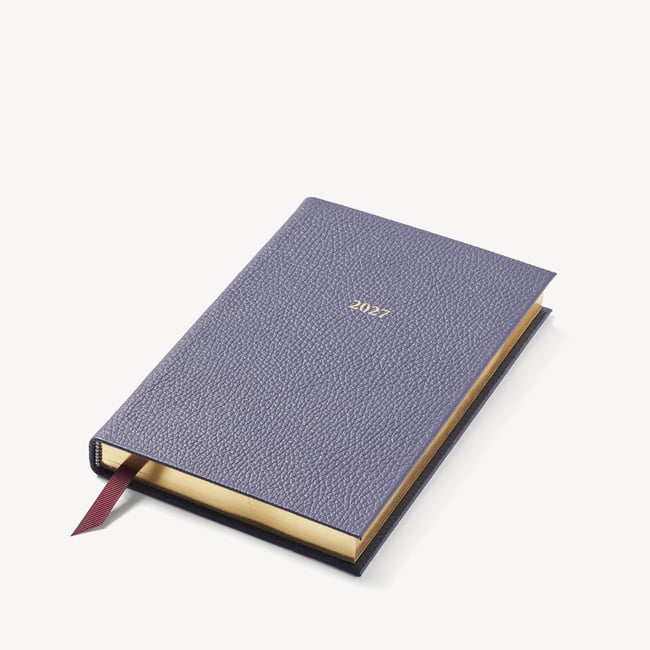 2027 A5 Day to Page Diary Dusky Blue Pebble