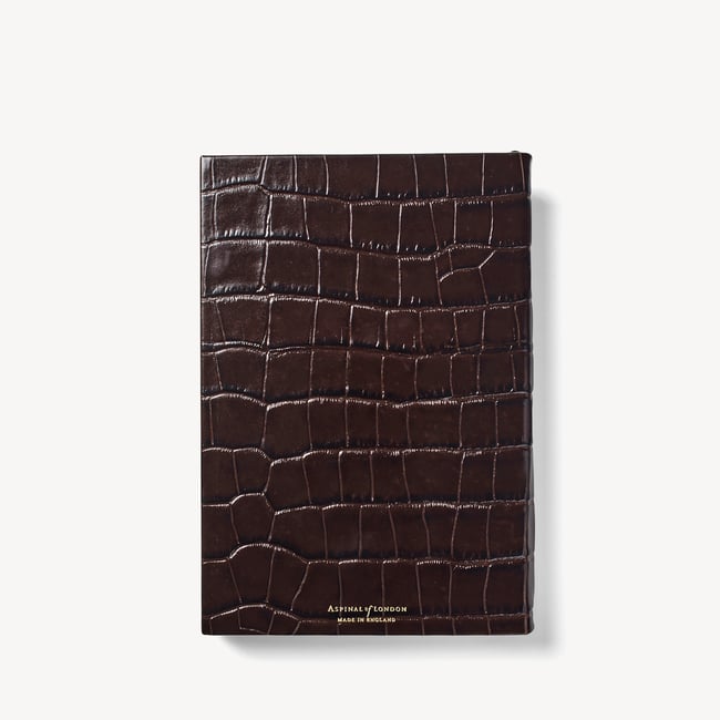 2027 A5 Day to Page Diary Deep Shine Amazon Brown Croc