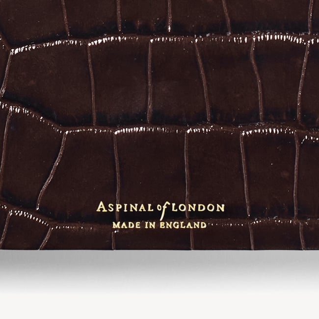 2027 A5 Day to Page Diary Deep Shine Amazon Brown Croc