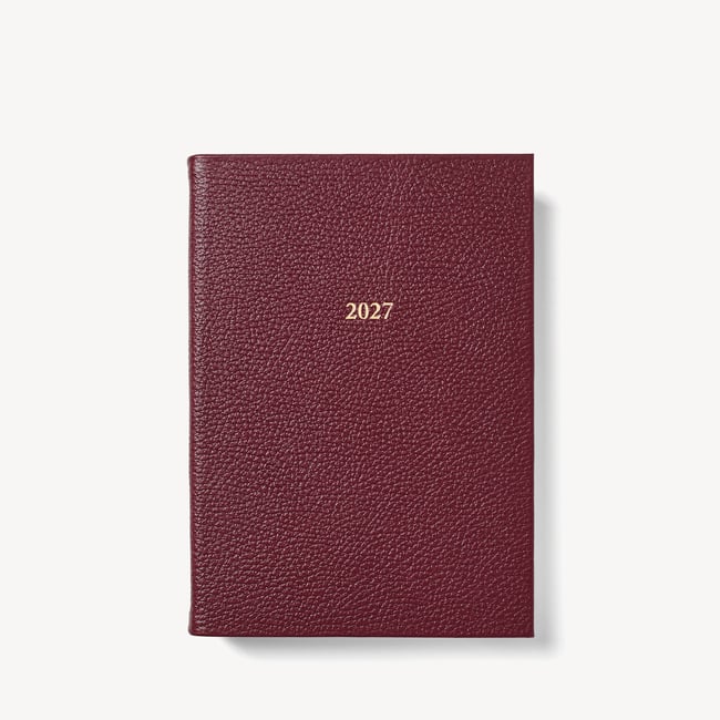 2027 A5 Week to View Diary Garnet Pebble