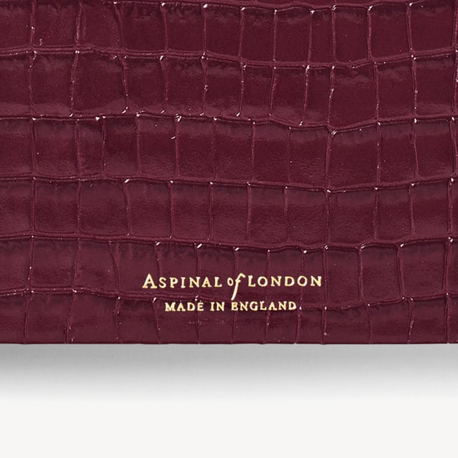2027 A5 Week to View Diary Deep Shine Garnet Small Croc
