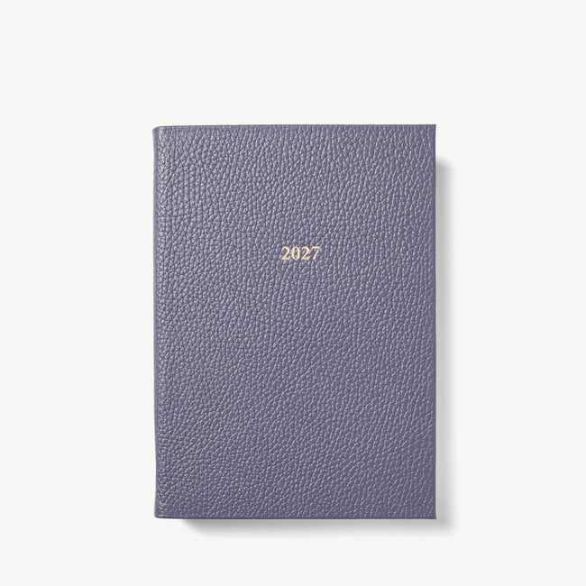 2027 A5 Week to View Diary Dusky Blue Pebble