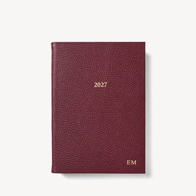 2027 A5 Week to View Diary Garnet Pebble