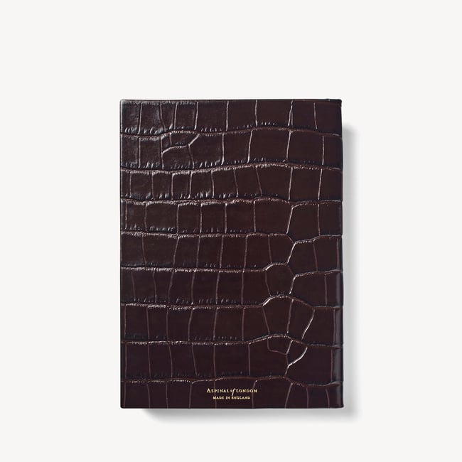 2027 A5 Week to View Diary Deep Shine Amazon Brown Croc
