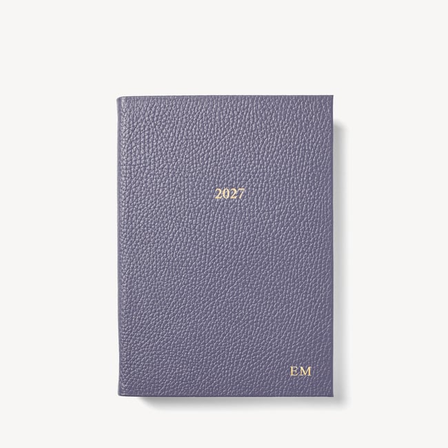 2027 A5 Week to View Diary Dusky Blue Pebble