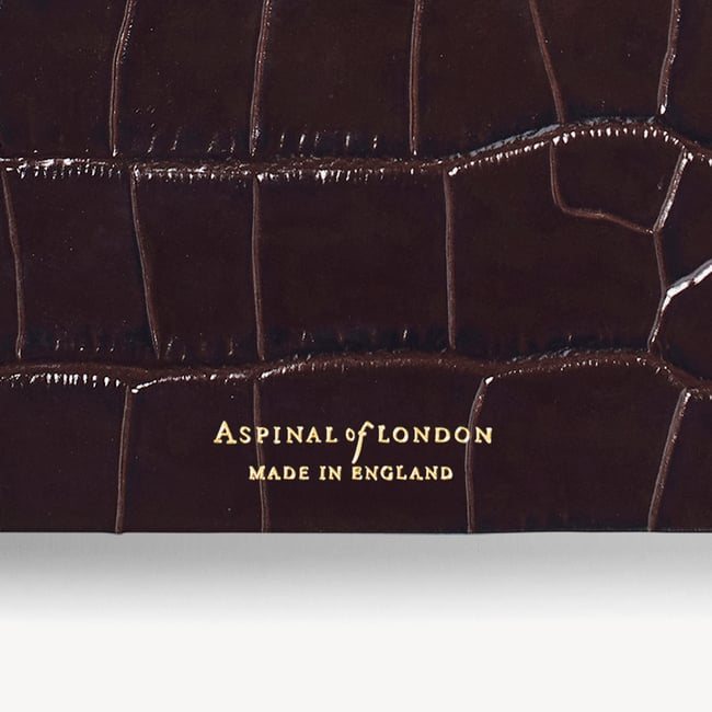 2027 A5 Week to View Diary Deep Shine Amazon Brown Croc