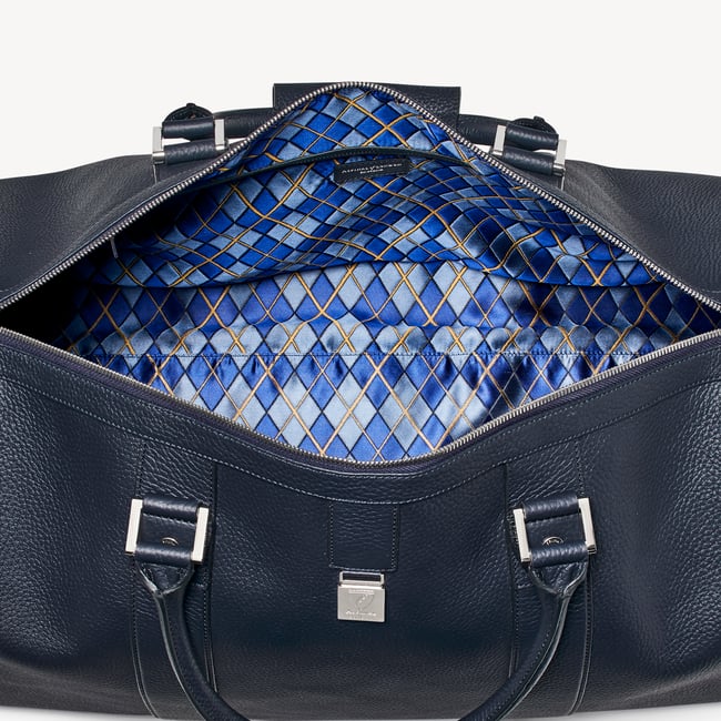 Boston Duffle Travel Bag Navy Pebble