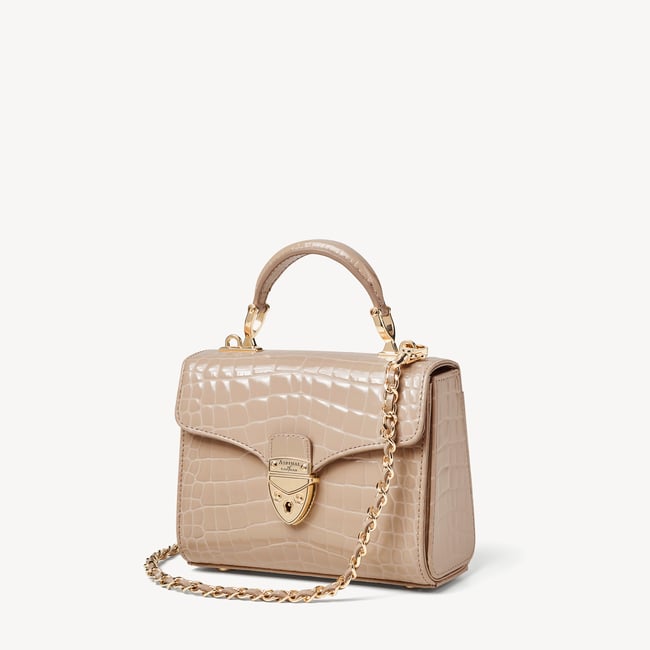 Mini Mayfair® Soft Taupe Patent Croc