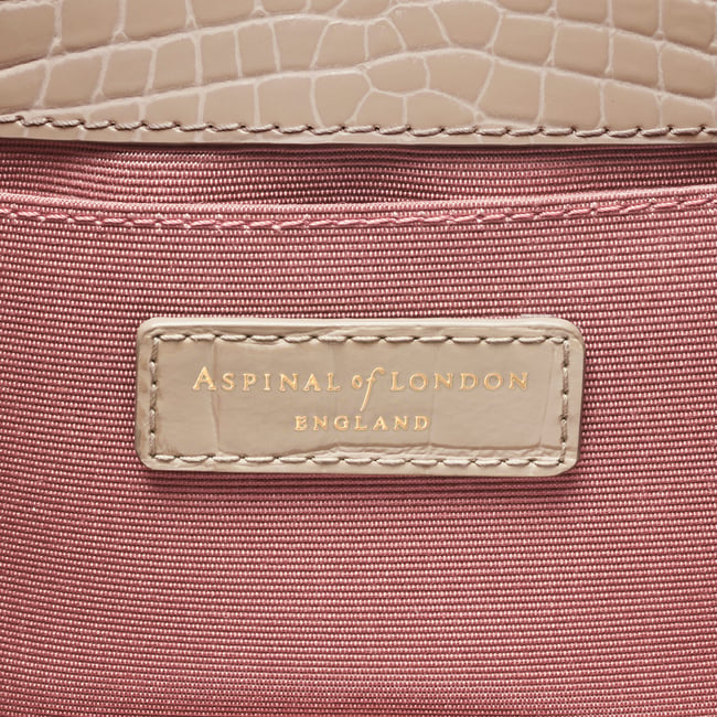 Mini Mayfair® Soft Taupe Patent Croc