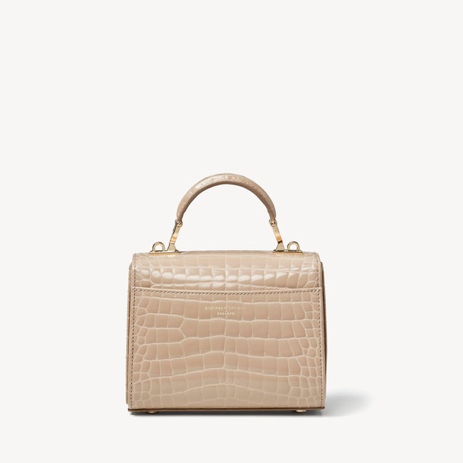 Mini Mayfair® Soft Taupe Patent Croc