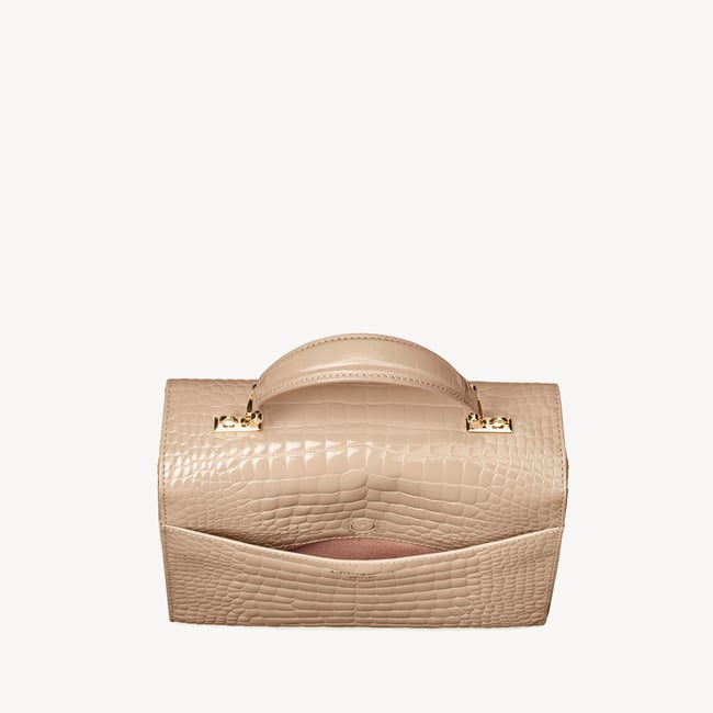Mayfair® Soft Taupe Patent Croc