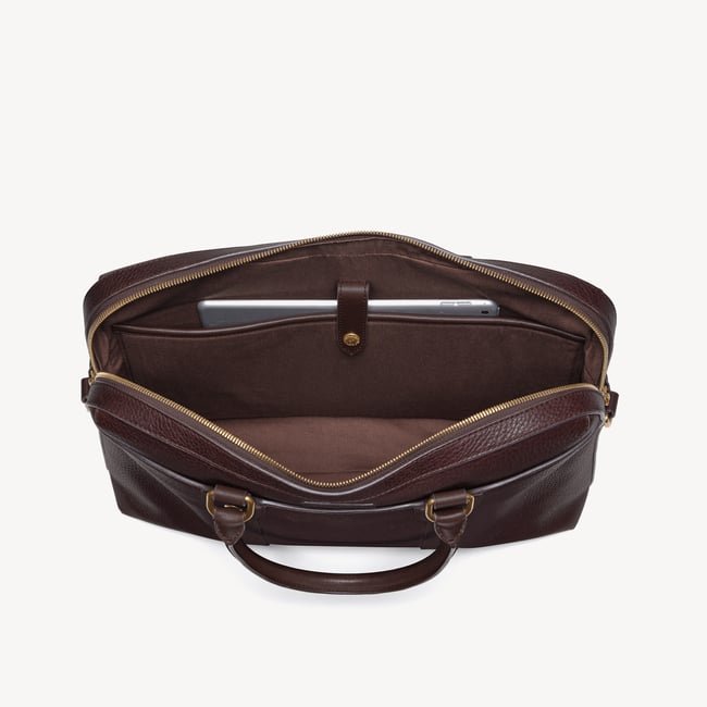 Heritage Briefcase Conker Pebble