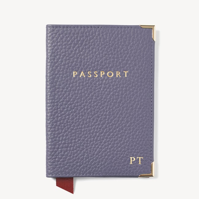 Passport Cover Dusky Blue Pebble