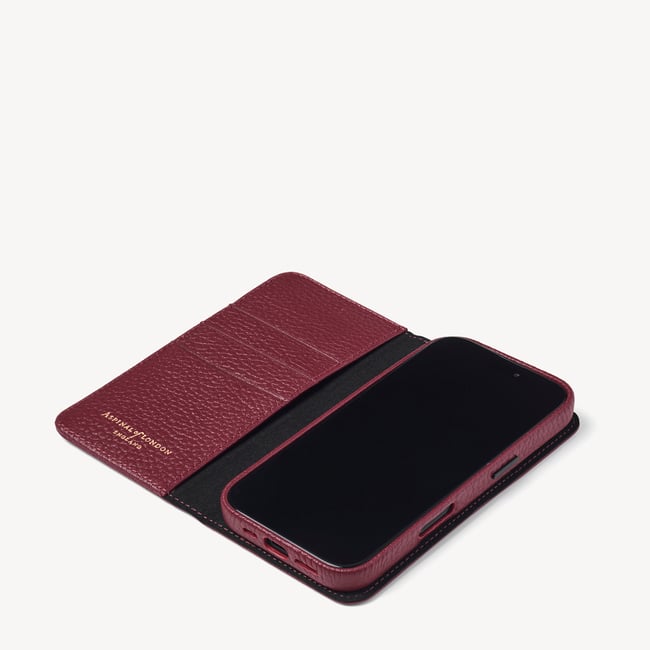 iPhone 16 Pro Magnetic Card Case Garnet Pebble