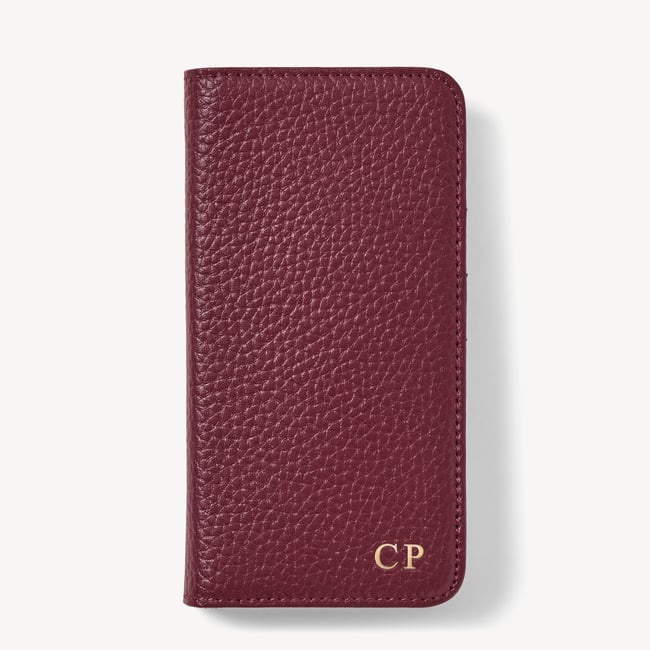 iPhone 16 Pro Magnetic Card Case Garnet Pebble