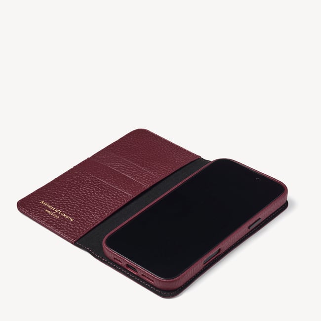 iPhone 16 Pro Max Magnetic Card Case Garnet Pebble