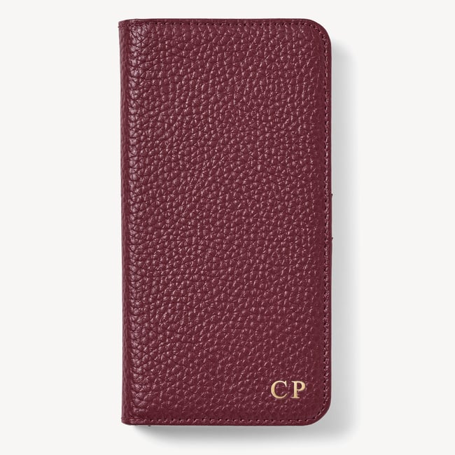 iPhone 16 Pro Max Magnetic Card Case Garnet Pebble