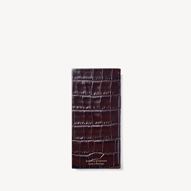 2027 Slim Pocket Diary Deep Shine Amazon Brown Croc