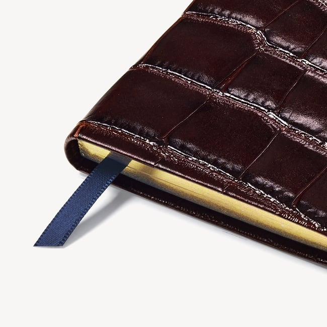 2027 Slim Pocket Diary Deep Shine Amazon Brown Croc